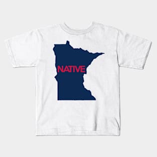 Minnesota Native MN Navy Kids T-Shirt